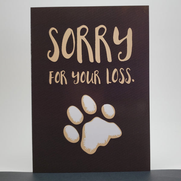 Sorry for your loss canine sympathy card