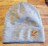 Leather Moose Patch Beanie
