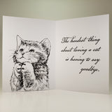 So Sorry For Your Loss, Sympathy Card for Cat with Inside Message
