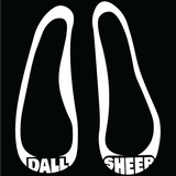 4" x 4" Dall Sheep Track Sticker