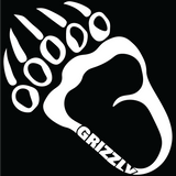 4" x 4" Grizzly Track Sticker