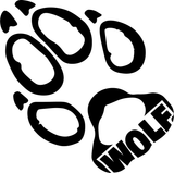 4" x 4" Wolf Track Sticker